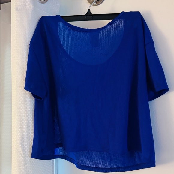 PINK Victoria's Secret Purple/Blue Mesh Top - Picture 4 of 4